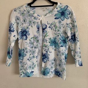 Floral button down cardigan